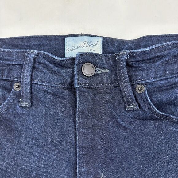 Universal Thread High Rise Skinny Denim Blue Jeans Dark Wash Rayon Stretch 2/26R - Picture 5 of 11